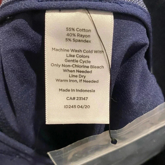 Talbots Luxe‎ Stretch Slim Leg Career Trousers Polished Denim Navy Women’s 4 NEW - Picture 7 of 11